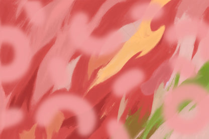 An illustration of multi-colored wind blowing in the forest